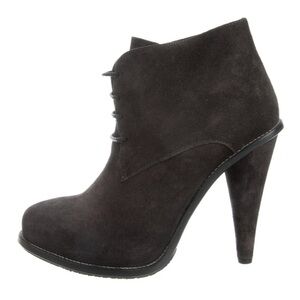 Opening Ceremony Suede Round Toe Ankle Booties